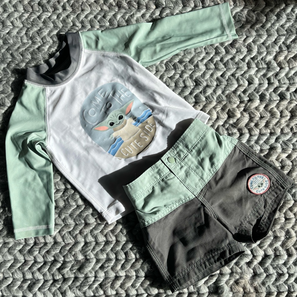 Baby Gap Star Wars Grogu Baby Yoda swimsuit